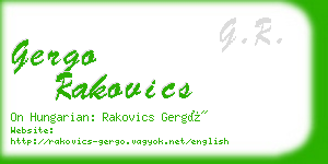 gergo rakovics business card